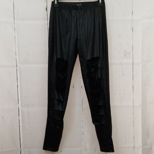 Fit 2 Go Faux Leather Leggings (0043)